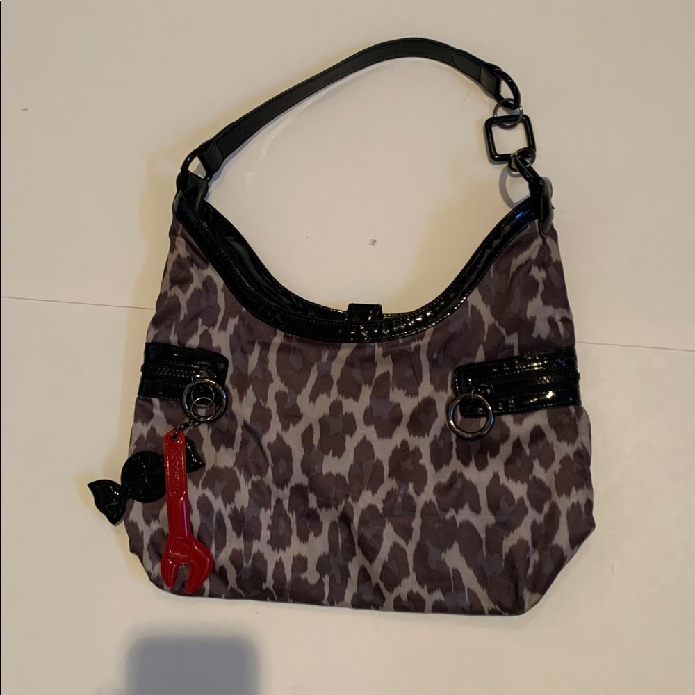 Lesportsac Boutique Leopard Print Shoulder Bag with Black Accents